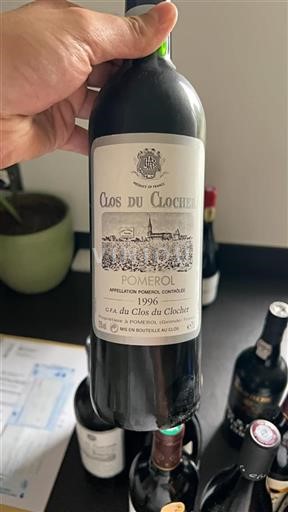 Bordeaux Pomerol Clos du Clocher 1996