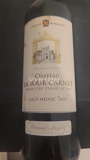 Bordeaux Haut-Médoc Grand Cru Château La Tour Carnet 2005