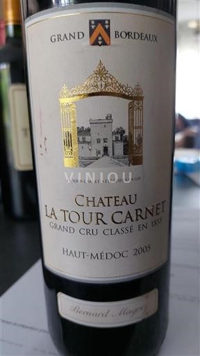 Bordeaux Haut-Médoc Grand Cru Château La Tour Carnet 2005