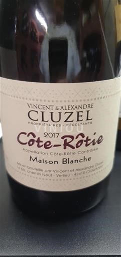 Rhônen laakso Côte-rôtie Vincent & Alexandre Cluzel Maison Blanche 2017