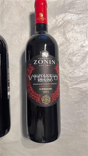 Vin Rouge sec Valpolicella Ripasso Superiore Zonin 2021 Italie Vénétie Valpolicella Ripasso DOC