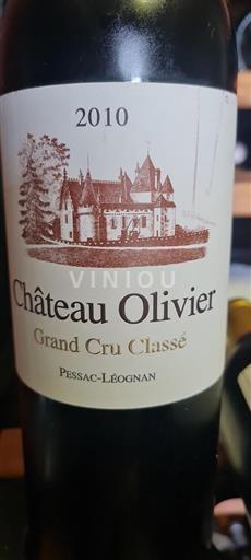Bordeaux Pessac-Léognan Grand Cru Château Olivier 2010