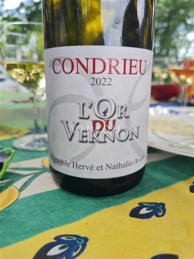 Rhônevallei Condrieu Vignoble Hervé et Nathalie Avallen L'Or du Vernon 2022