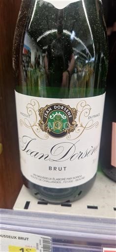 Vin Effervescent Rouge brut Brut Jean Dorsène Non millésimé France Bourgogne
