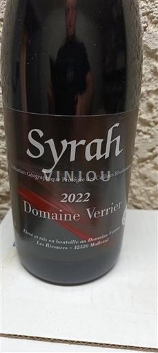 Alpes et pays Rhodaniens Collines rhodaniennes Domaine Verrier 2022