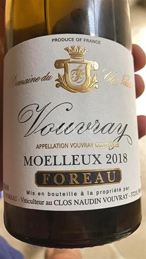 Loire Valley Vouvray Domaine Clos Naudin Moelleux Reserve 2018