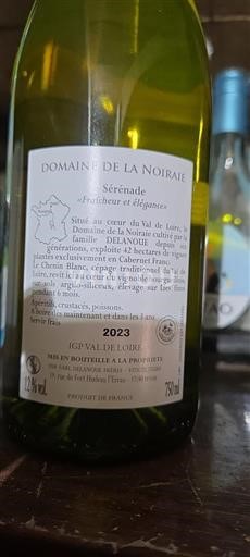 Vallée de la Loire Val de Loire Domaine La Noiraie Sérénade 2023