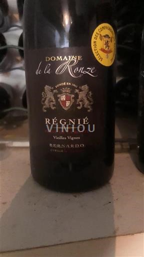Beaujolais Régnié Domaine La Ronze Pérle de la Ronze 2018