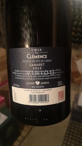 Geneva Unspecified La Cave de Genève Cœur de Clémence 2020
