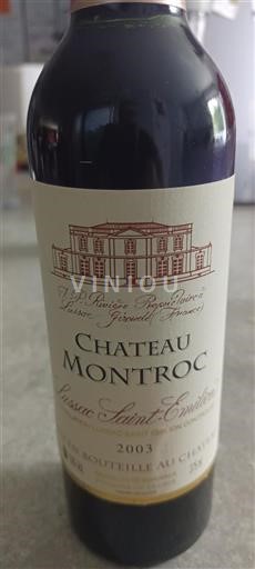 Bordeaux Lussac-saint-émilion Château Montroc 2003