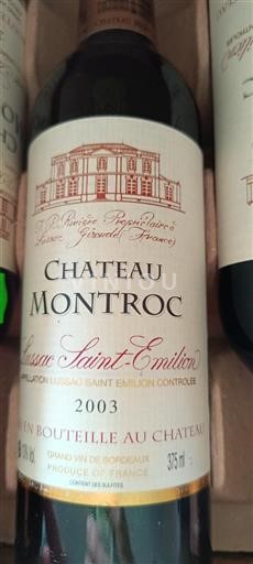 Bordeaux Lussac-saint-émilion Château Montroc 2003