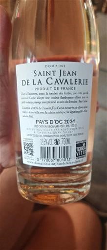 Languedoc ja Roussillon Pays d'Oc Domaine Saint Jean de la Cavalerie Feu Cerise 2024