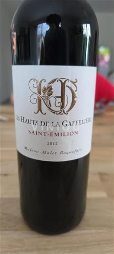 Bordeaux Saint-Émilion Les Hauts de la Gaffelière 2012