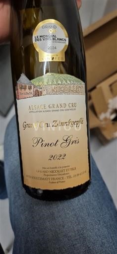 Elzas Alsace Grand Cru Grand Cru Gérard Nicolet et Fils Grand Cru Zinnkoepflé 2022