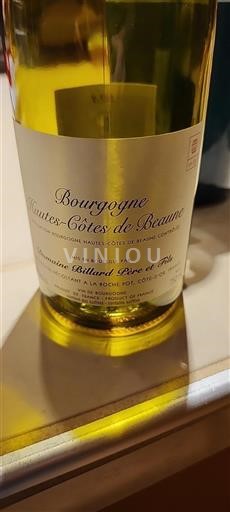 Bourgogne Hautes Côtes de beaune Domaine Billard Père et Fils 2023
