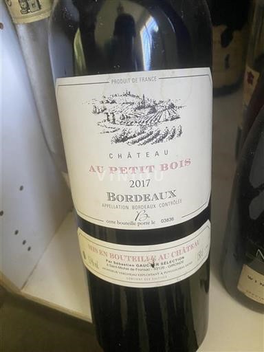 Bordeaux Château Au Petit Bois 2017