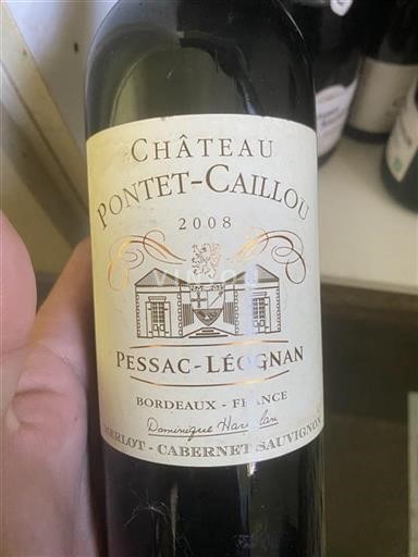 Bordeaux Pessac-Léognan Château Pontet-Caillou 2008