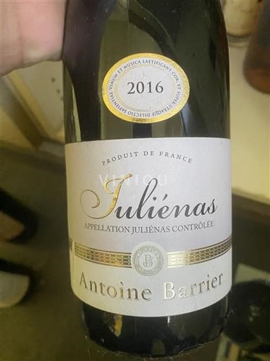Beaujolais Juliénas Antoine Barrier 2016