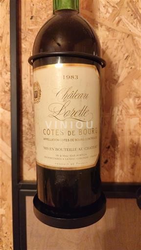 Bordeaux Côtes-de-bourg Château Lorette 1983