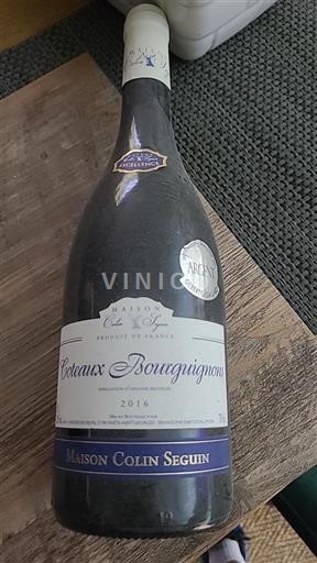 Borgogna Coteaux borgognoni Maison Colin Seguin Excellence 2016