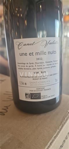 Languedoc Saint-Chinian Canet-Valette une et mille nuits 2022