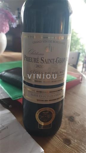 Bordeaux Côtes-de-bourg Prieuré Saint-Georges 2021