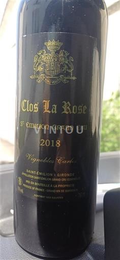 Bordeaux Saint-Émilion Grand Cru Grand Cru Clos La Rose 2018