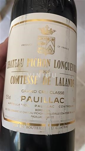 Bordeaux Pauillac Grand Cru Pichon Longueville Comtesse de Lalande 1998