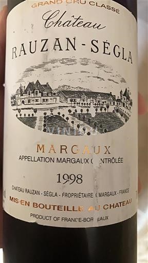 Bordeaux Margaux Grand Cru Rauzan-Ségla 1998