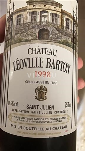 Burdeos Saint-Julien Grand Cru Léoville Barton 1998