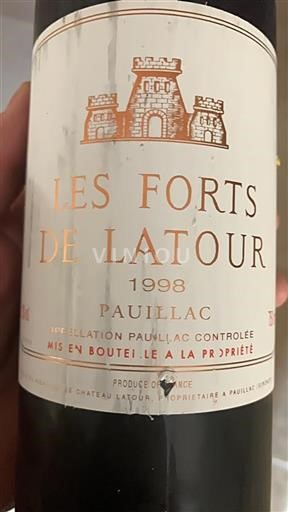 Bordeaux Pauillac Château Latour Les Forts de Latour 1998