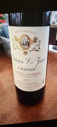 Bordeaux Lalande-de-Pomerol Château Le Jard Chatain 2019