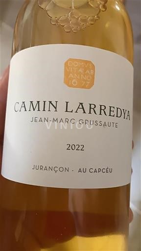 Vin Blanc sec Au Capcéu Camin Larredya 2022 France Sud-Ouest Jurançon