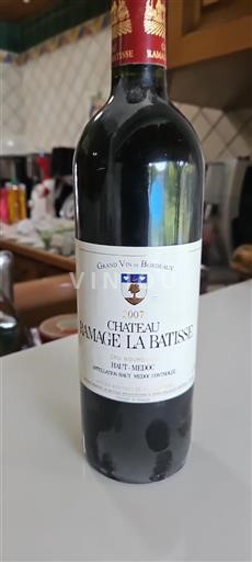 Bordeaux Haut-Médoc Cru Bourgeois Château Ramage La Batisse 2007