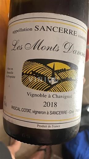 Loire-dalen Sancerre Pascal Cotat Les Monts Damnés 2018
