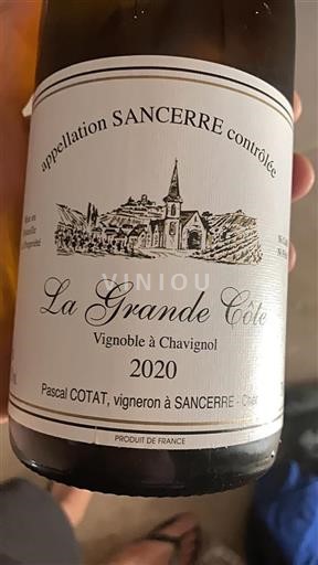 Údolí Loiry Sancerre Pascal Cotat La Grande Côte 2020