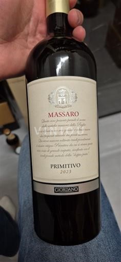 Apulia Wines Primitivo di Manduria Giordano Massaro 2023