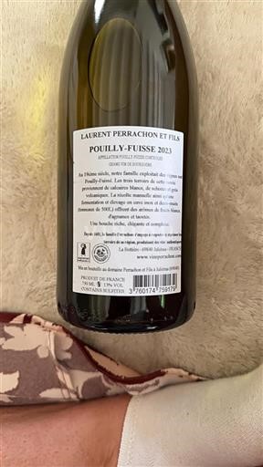 Vin Blanc sec Laurent Perrachon et Fils 2023 France Bourgogne Pouilly-fuissé