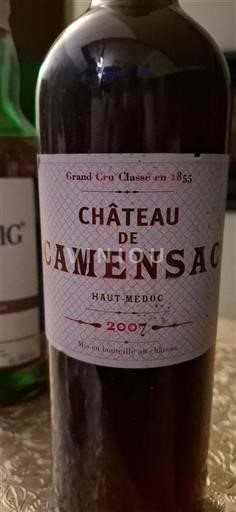 Bordeaux Haut-Médoc Grand Cru Château Camensac 2007
