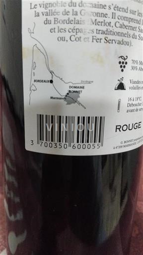 Zuidwest-Frankrijk Côtes du Marmandais Domaine Bonnet 2017