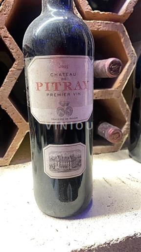 Bordeaux Castillon-côtes-de-bordeaux Château Pitray Premier Vin 2015