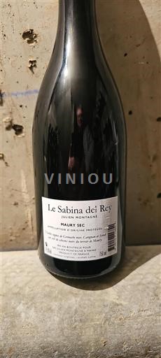 Roussillon Maury sec Julien Montagné Le Sabina del Rey 2020