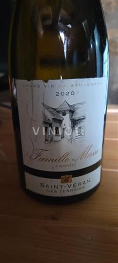 Bourgogne Saint-Véran Famille Masse Les Terroirs 2020