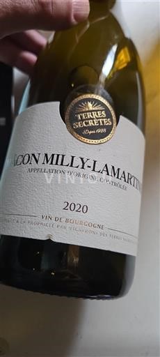 Vin Blanc sec Terres Secrètes 2020 France Bourgogne Mâcon et mâcon-villages