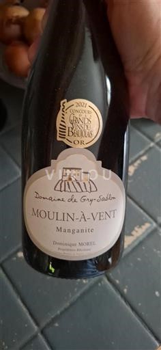 Vin Rouge sec Manganite Domaine Gry-Sablon 2021 France Beaujolais Moulin-à-vent