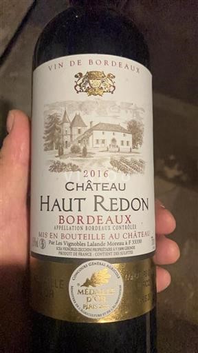 Bordeaux Château Haut Redon 2016