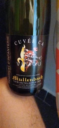Vin Blanc sec Cuvée Heimbourg Mullenbach 2021 France Alsace Grand Cru