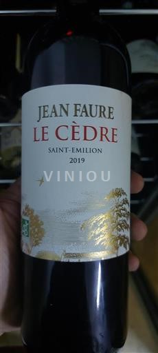 Bordeaux Saint-Émilion Jean Faure Le Cèdre 2019