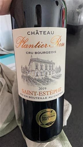 Bordeaux Saint-Estèphe Cru Bourgeois Plantier Rose 2019