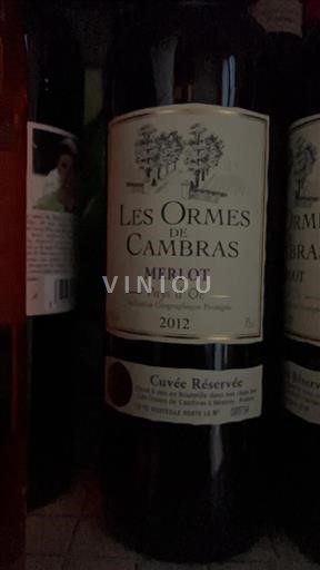 Languedoc og Roussillon Pays d'Oc Les Ormes de Cambras 2012